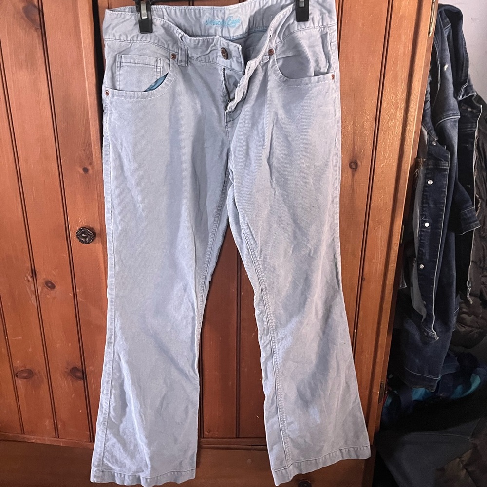 American Eagle Outfitters Light Blue Wide-Leg Pants